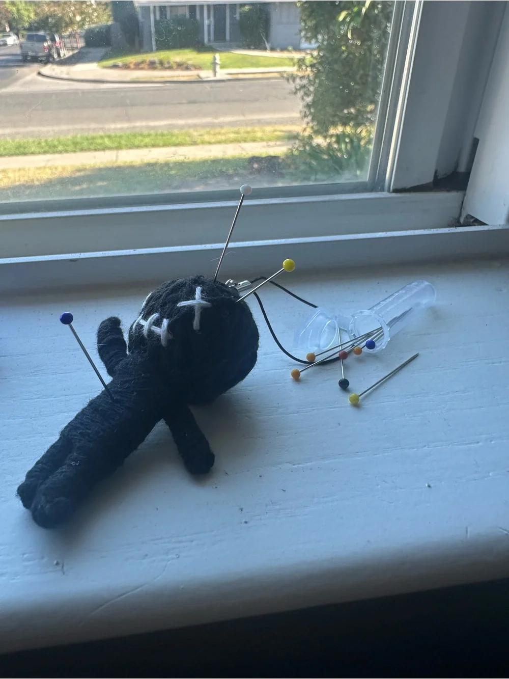 Black Voodoo Doll Keychain Plush